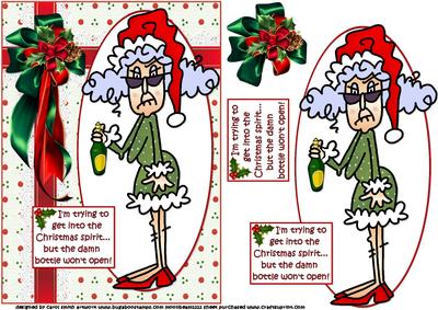Stella Getting Into the Christmas Spirit Quick Card