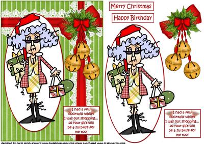 Stella Christmas/birthday Shopping Quick Card