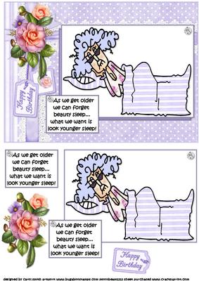 Stellaa and Her Beauty Sleep Quick Card