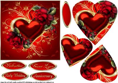 Drama Roses with Fancy Heart Shaped Pyramid