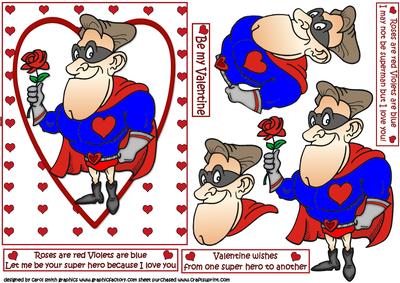 Superman Valentine Choice of Captions