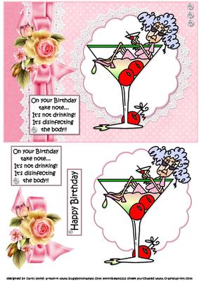 Stella Disinfects Her Body Quick Card
