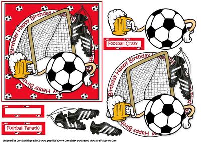 Football and a Pint Red