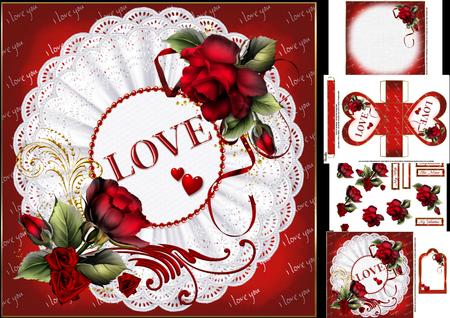 8x8 Valentine or Anniversary Roses Mini Kit