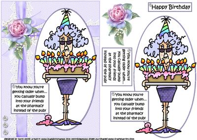 Stella and Getting Older Quick Card