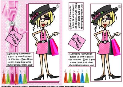 J.j Shopping and Wine Quick Card
