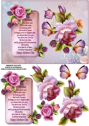 Mothers Day Verse with Roses