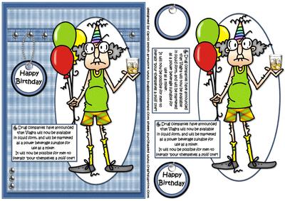 Gus Pours Himself a Stiff One Quick Card