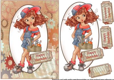 Sweetest Tomboy Teen Quick Card