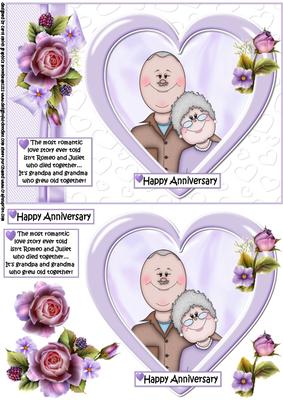 Grandpa and Grandma Anniversary Quick Card