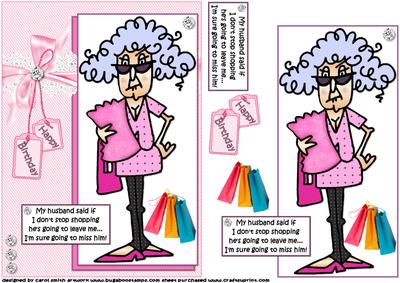 Stella Goes Shopping Quick Card