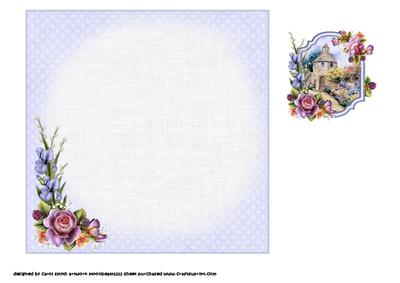 7x7 Dovecote Cottage with English Summer Roses Insert