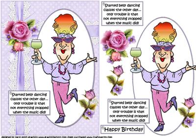 Edna Goes Belly Dancing Quick Card