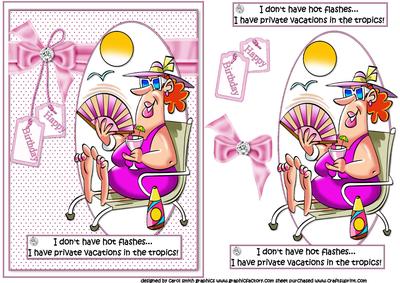 Tess Doesn't Have Hot Flashes Quick Card