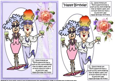 Stella Loves Her Friend Edna Quick Card