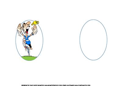 Over the Edge Football Birthday Goal Blue Insert