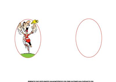 Over the Edge Football Birthday Goal Red Insert