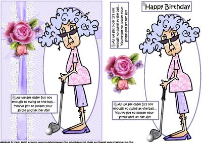 Stella and Her Golf Swing Quick Card
