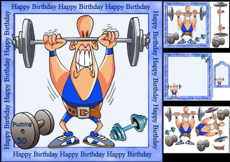 8x8 Wieghtlifter Birthday Mini Kit