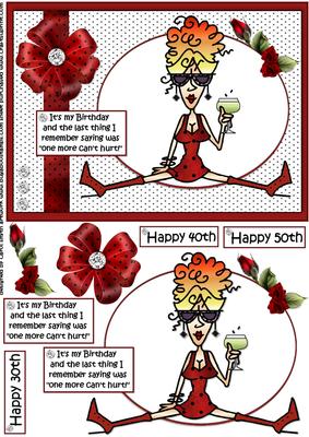 Rita Has One More Drink Quick Card