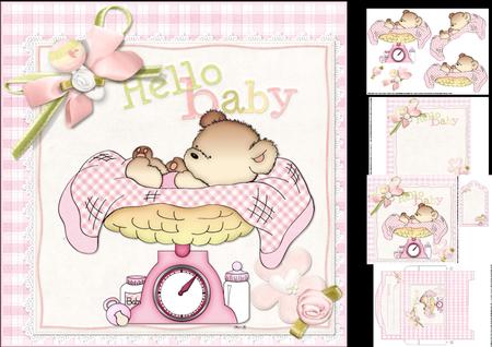 8x8 Hello Baby Girl Mini Kit