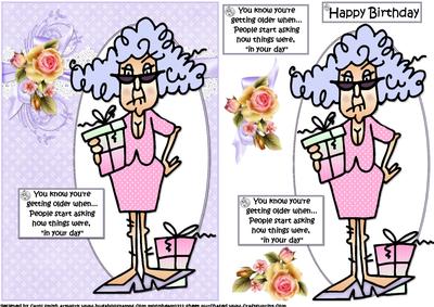 Stella Knows She's Getting Older Quick Card