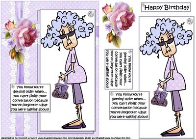 Stella Knows She's Getting Older Quick Card
