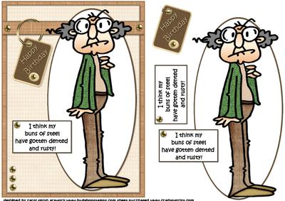 Gus and His Buns of Steel Quick Card