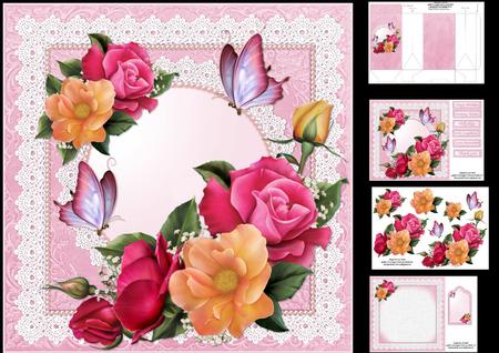 8x8 Roses Roses Roses, 2 Mini Kit