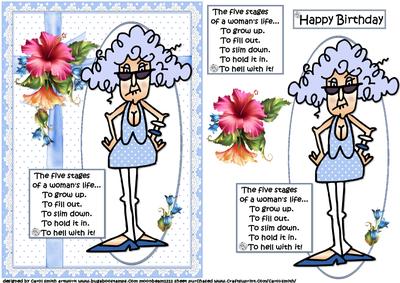 Stella and the Stages of Woman Quick Card