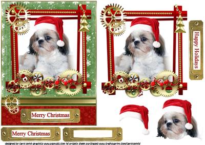 Shih Tzu Steampunk Christmas Wishes