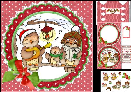 8x8 Hope Your Christmas is a Hoot Mini Kit