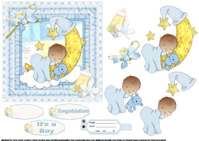 Baby Boy Moon Afro American
