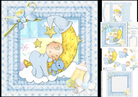 8x8 Baby Boy Moon Mini Kit