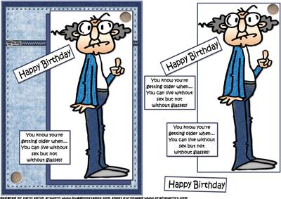 Gus Can't Live Without His Glasses Quick Card