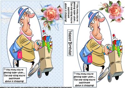 Maggies Loves Her Shopping Quick Card