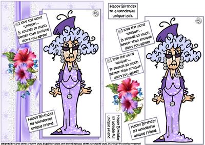 Stella Has a Unique Friend Quick Card