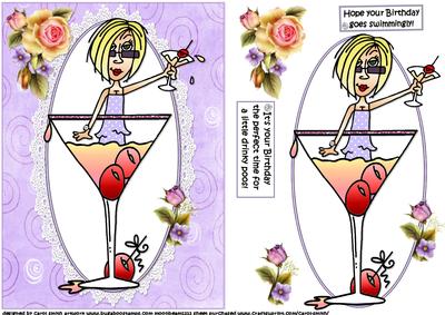 J.j. in the Cocktail Glass Choice of Captions Quick Card
