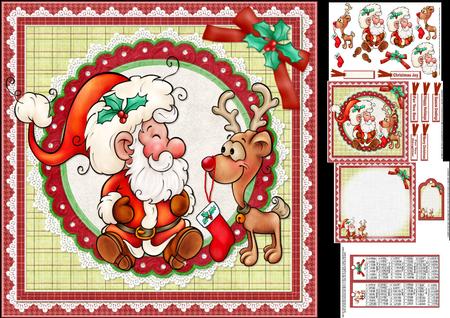 8x8 Santa and Rudolf Mini Kit