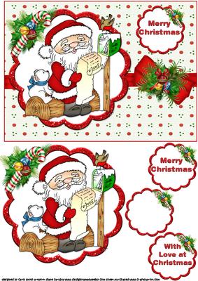 Santa Checks His List Quick Card