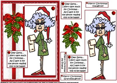 Stella is Being Nice This Christmas Quick Card