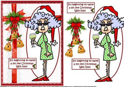 Stella Likes the Taste of Christmas Quick Card