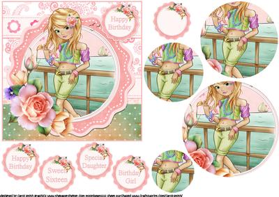Sweet Seaside Girl Pyramid