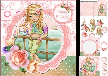 8x8 Sweet Seaside Girl Mini Kit