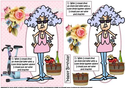 Stella and Her Exercise Bike Quick Card