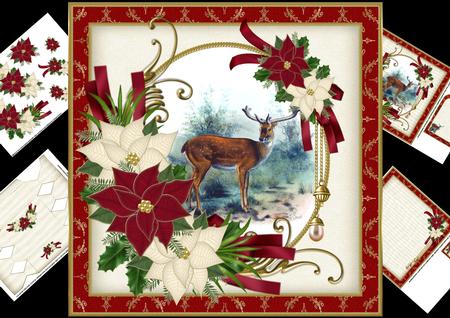 8x8 the Elegant Christmas Deer Mini Kit
