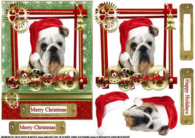 Bull Dog Steampunk Chrismas Wishes