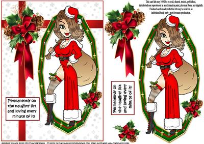 Mrs Claus on the Naughty List Quick Card