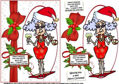 Stella Getting Into the Christmas Spirit Quick Card