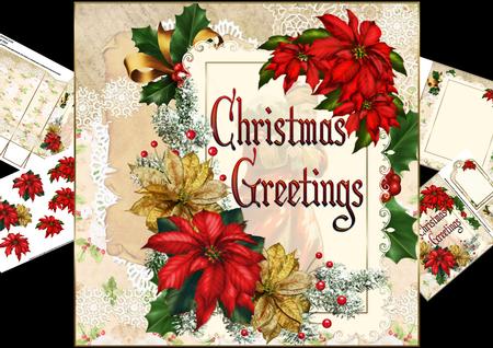 8x8 Shabby Chic Christmas Mini Kit